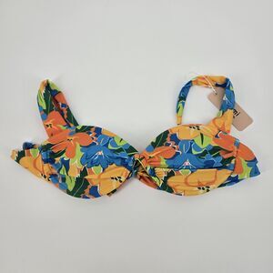 NWT Jimmi Swim Floral Bikini Top Small